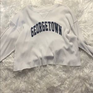 a Georgetown sweater